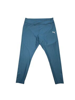 Puma Women's Active Leggings Size L Blue Stretch Training Workout Pants